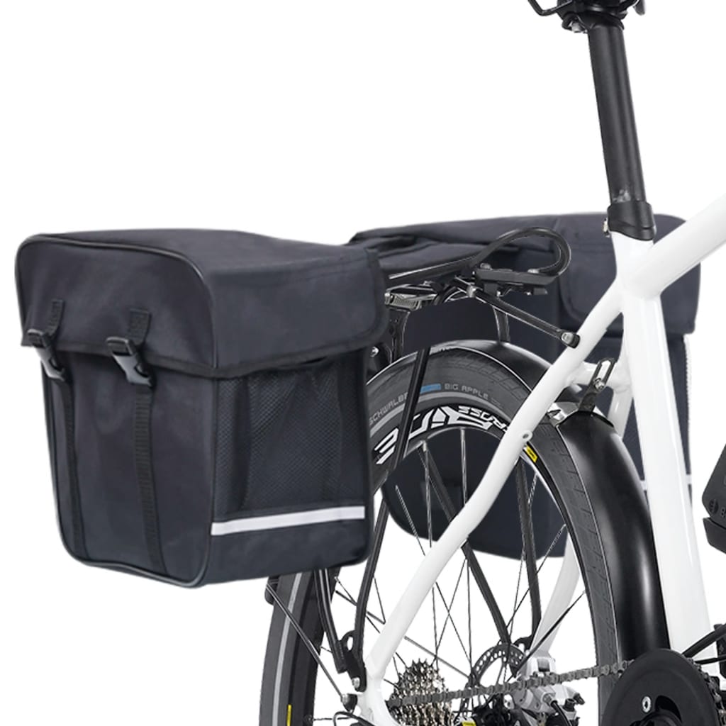 Borsa Doppia Bicicletta Impermeabile per Portapacchi 35 L Nero 93250