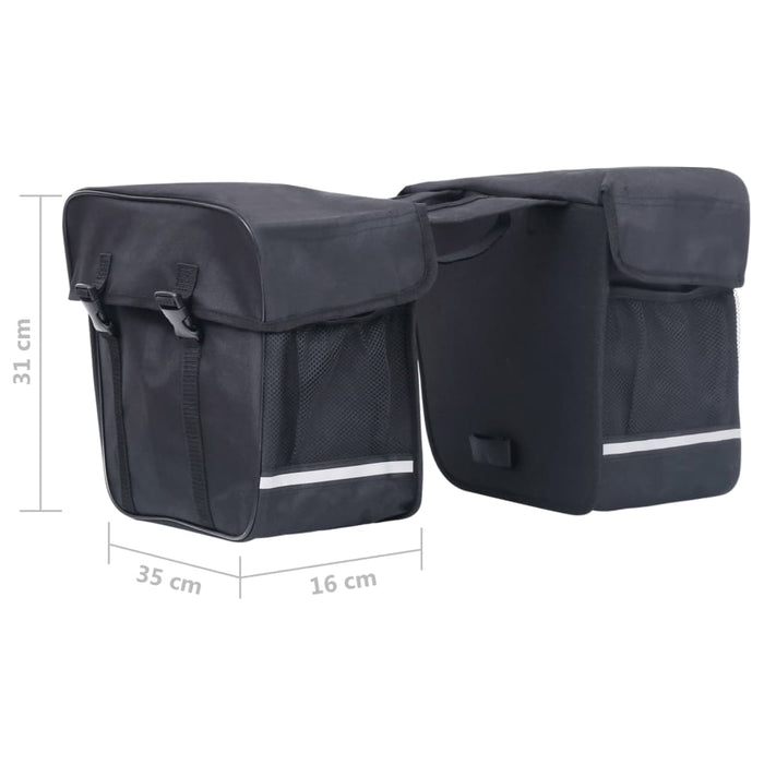 Borsa Doppia Bicicletta Impermeabile per Portapacchi 35 L Nero 93250
