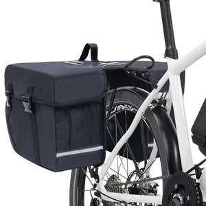 Borsa Doppia Bicicletta Impermeabile per Portapacchi 35 L Nero 93251