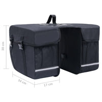 Borsa Doppia Bicicletta Impermeabile per Portapacchi 35 L Nero 93251