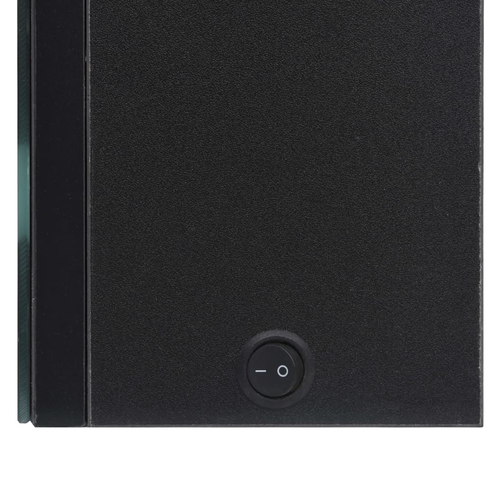 Armadietto a Specchio con LED Nero 50x14x60 cm in MDF 326480