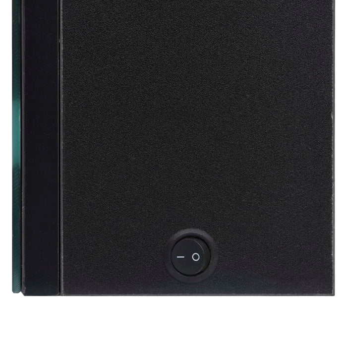 Armadietto a Specchio con LED Nero 50x14x60 cm in MDF 326480