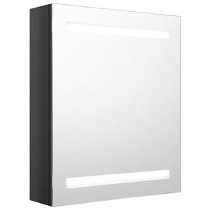 Mobile bagno specchio LED 50x14x60 cm nero lucido 02_0006615