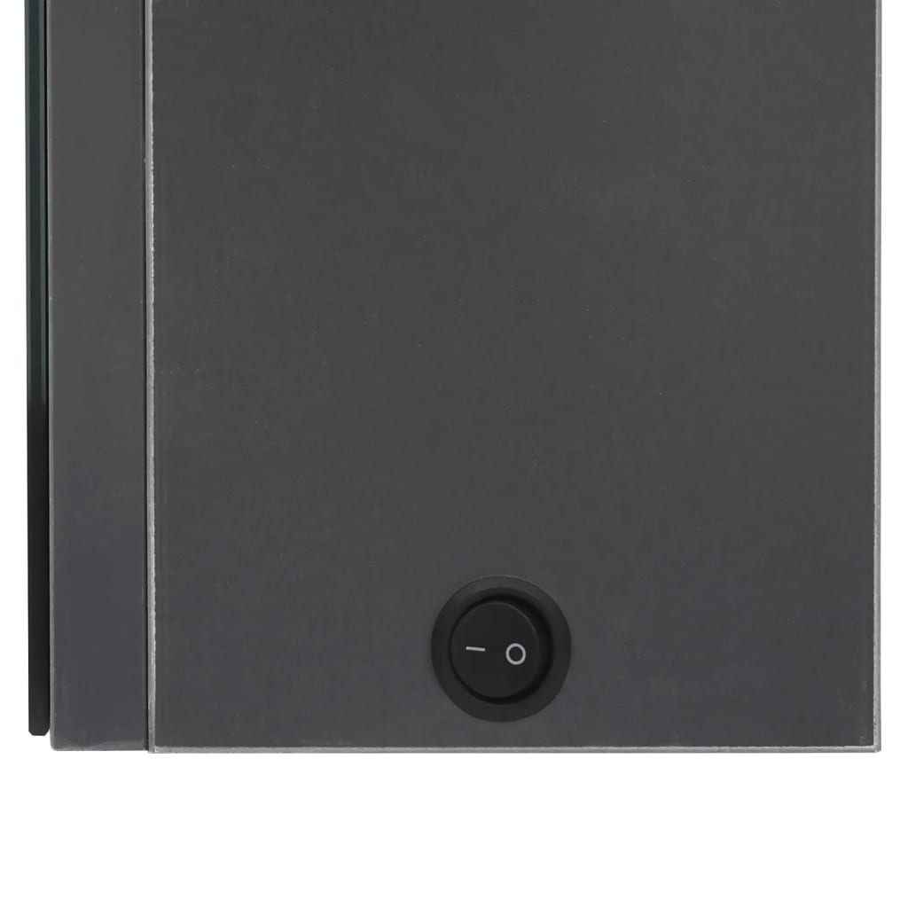 Armadietto Bagno con Specchio e LED-Mobile bagno con specchio Grigio 50x14x60 cm