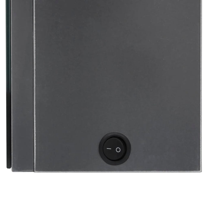 Armadietto Bagno con Specchio e LED Grigio Lucido 50x14x60 cm 326483