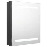 Armadietto Bagno con Specchio e LED Antracite 50x14x60 cm 326487