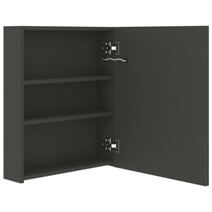 Armadietto Bagno con Specchio e LED Antracite 50x14x60 cm 326487