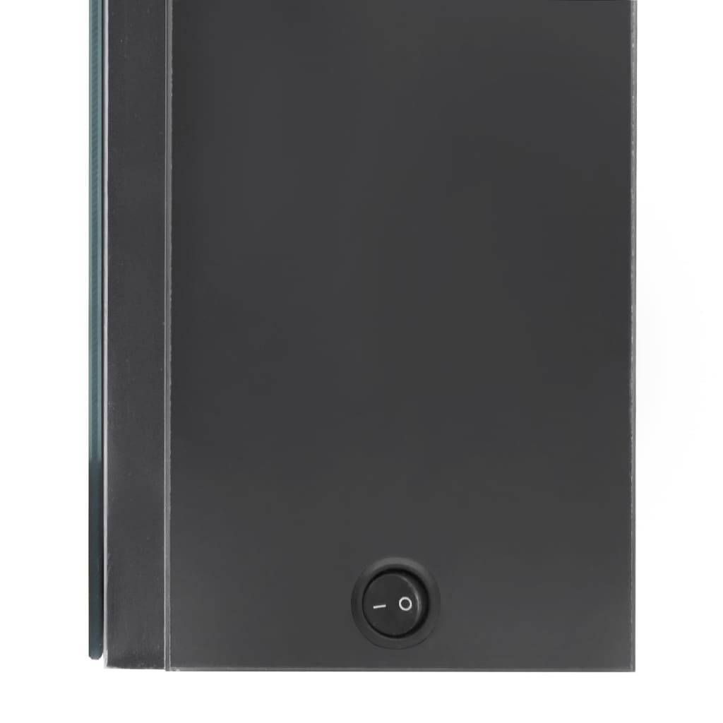 Mobiletto bagno con specchio LED 50 x 13 x 70 cm grigio 02_0006595