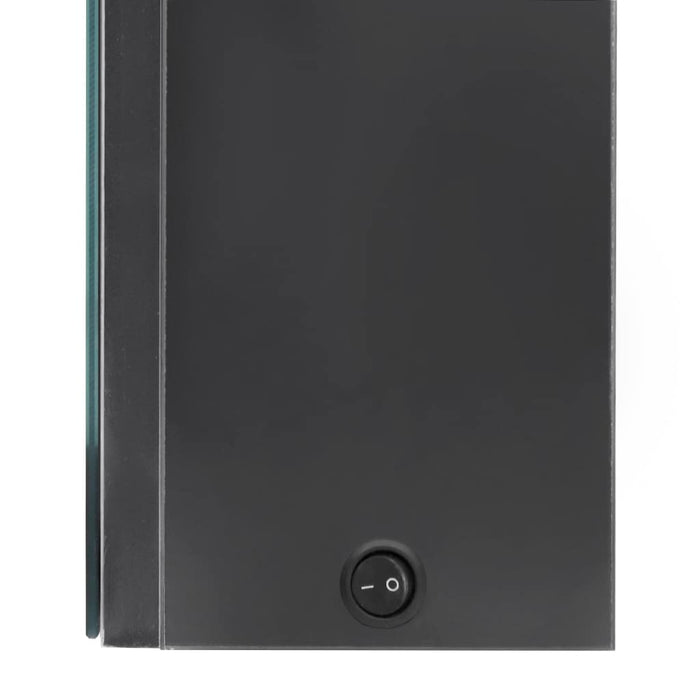 Mobiletto bagno con specchio LED 50 x 13 x 70 cm grigio 02_0006595