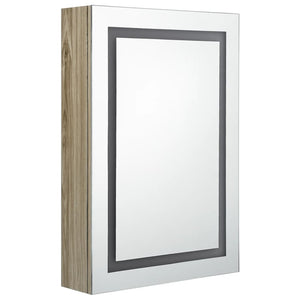 Mobile bagno specchio LED 50x13x70 cm rovere 02_0006588