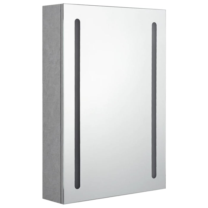 Mobile da bagno specchio LED 50 x 13 x 70 cm grigio 02_0006604