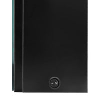 Mobile bagno specchio LED 50 x 13 x 70 cm nero lucido 02_0006614