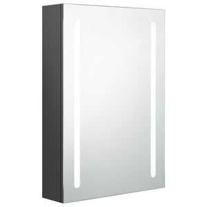 Mobile da bagno specchio LED 50 x 13 x 70 cm MDF grigio 02_0006596