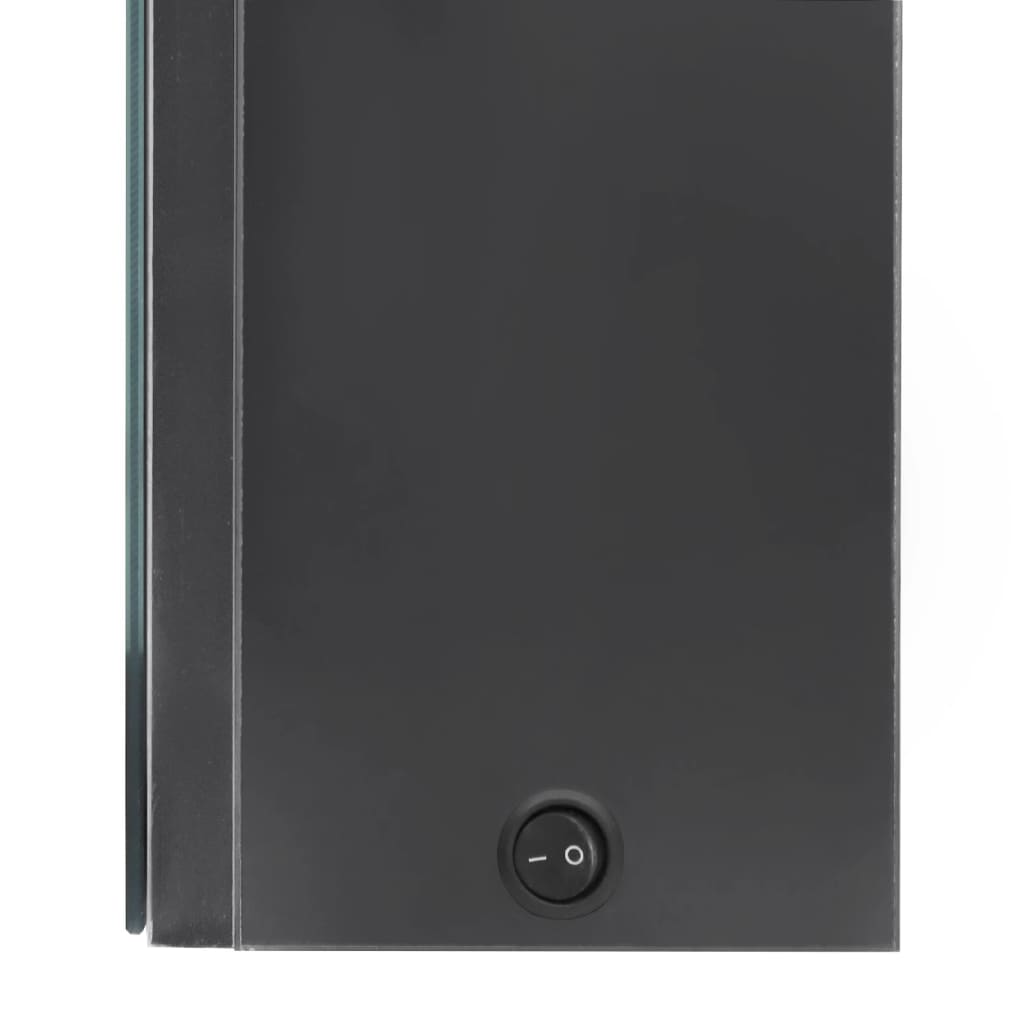 Armadietto Bagno con Specchio e LED Grigio 50x13x70 cm 326497