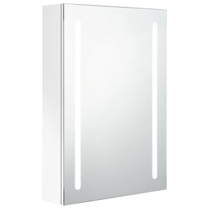 Mobile bagno specchio LED 50 x 13 x 70 cm bianco lucido 02_0006581