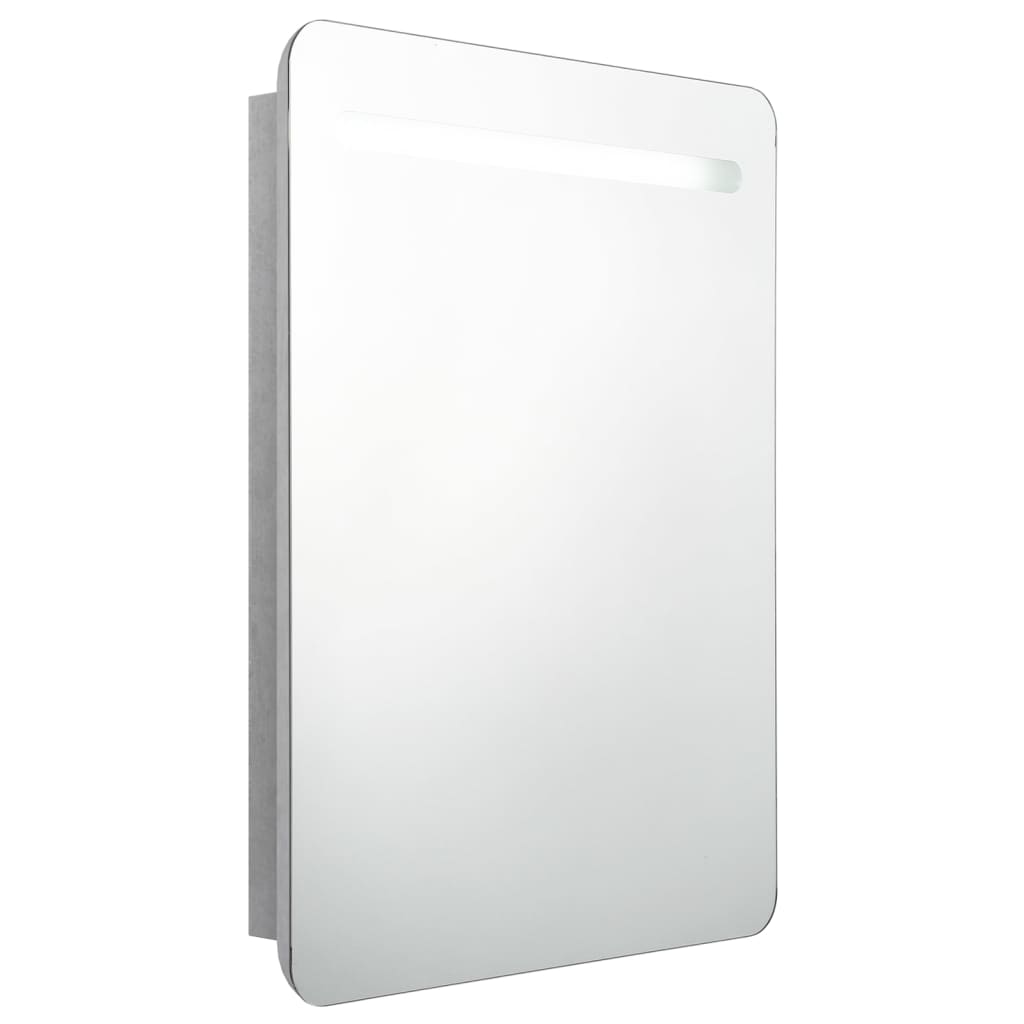 Mobile da bagno a specchio LED 60 x 11 x 80 cm grigio 02_0006605