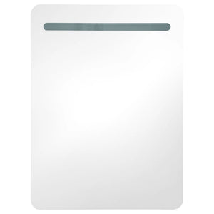 Mobile da bagno a specchio LED 60 x 11 x 80 cm grigio 02_0006605