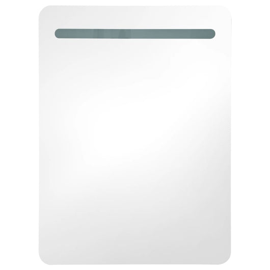 Mobile da bagno a specchio LED 60 x 11 x 80 cm grigio 02_0006605