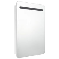 Mobile bagno specchio LED 60 x 11 x 80 cm bianco lucido 02_0006582
