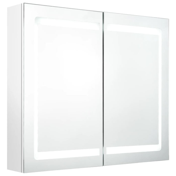 Mobile bagno specchio LED 80 x 12 x 68 cm bianco lucido 02_0006584