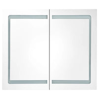 Mobile bagno specchio LED 80 x 12 x 68 cm bianco lucido 02_0006584