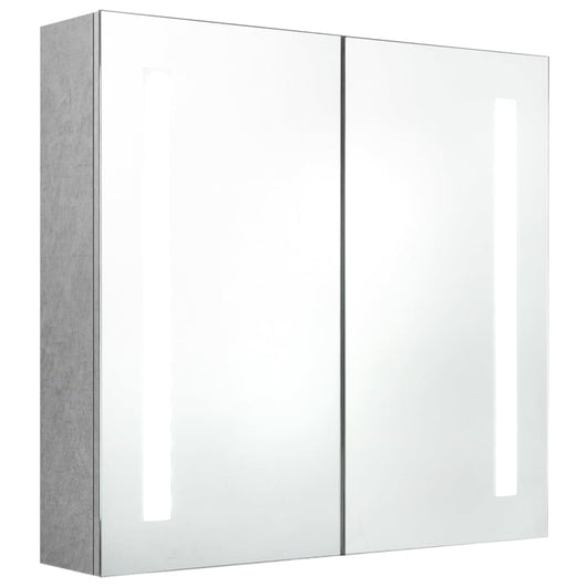 Mobile da bagno specchio LED 62 x 14 x 60 cm MDF grigio 02_0006606