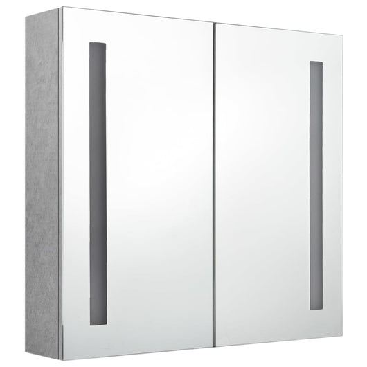 Mobile da bagno specchio LED 62 x 14 x 60 cm MDF grigio 02_0006606