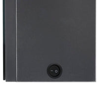 Armadietto Bagno con Specchio e LED-Mobiletto a specchio Grigio 62x14x60 cm