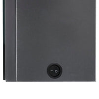 Armadietto Bagno con Specchio e LED Grigio Lucido 62x14x60 cm 326521