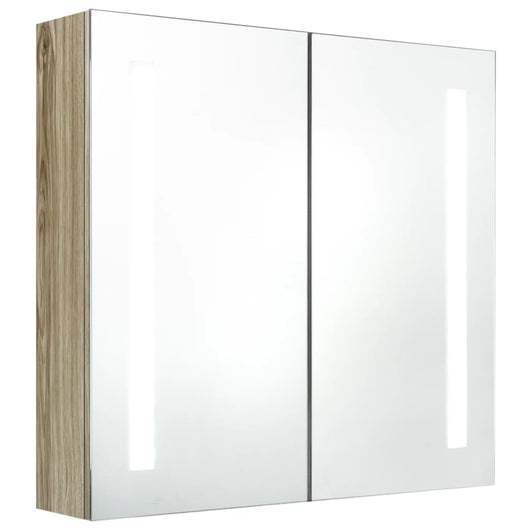 Mobile da bagno specchio LED 62 x 14 x 60 cm rovere 02_0006592