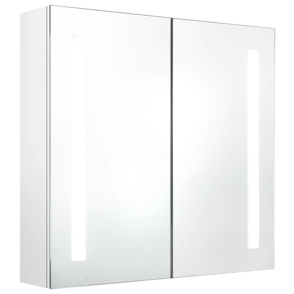 Mobile bagno specchio led bianco lucido 62 x 14 x 60 cm bianco lucido 02_0006583