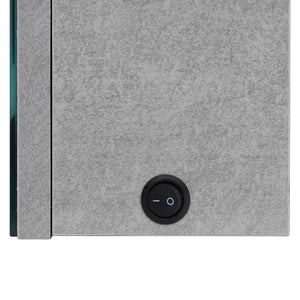 Mobile da bagno specchio LED 89 x 14 x 62 cm MDF grigio 02_0006607