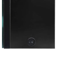 Armadietto Bagno con Specchio e LED Nero Lucido 89x14x62 cm 326526