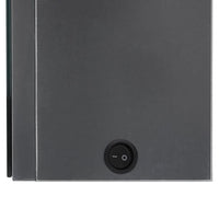 Armadietto Bagno con Specchio e LED-Mobile bagno con specchio 89x14x62 cm Grigio Lucido