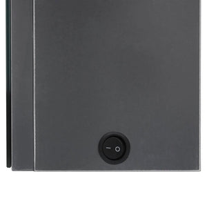 Armadietto Bagno con Specchio e LED-Mobile bagno con specchio 89x14x62 cm Grigio Lucido