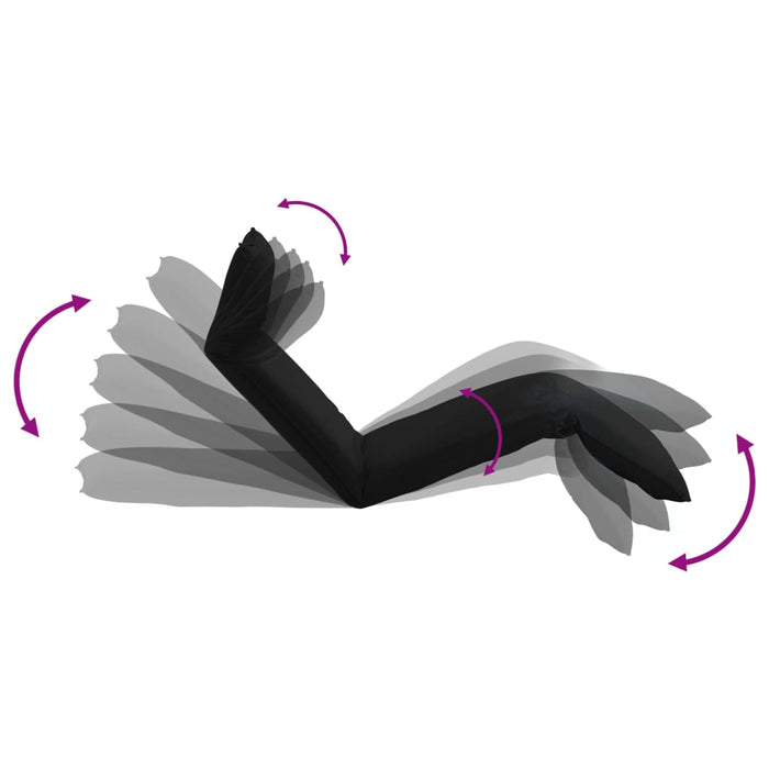 Lettino Prendisole Pieghevole in Tessuto Oxford Nero 316043