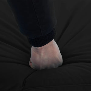 Lettino Prendisole Pieghevole in Tessuto Oxford Nero 316043