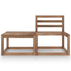 Set Salotto da Giardino 2pz Marrone in Legno di Pino Impregnato 316193