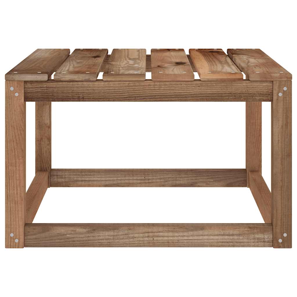 Set Salotto da Giardino 2pz Marrone in Legno di Pino Impregnato 316193
