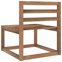 Set Salotto da Giardino 2pz Marrone in Legno di Pino Impregnato 316193