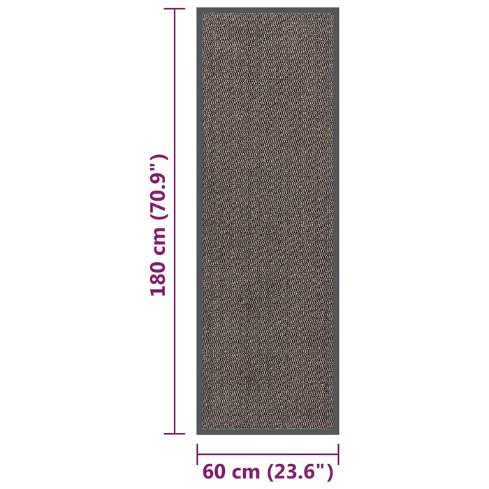 Zerbino Trapuntato 60x180 cm Marrone Scuro 326939