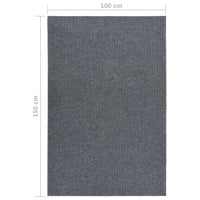 Tappeto Corsia Acchiappa Polvere 100x150 cm Grigio cod mxl 73295