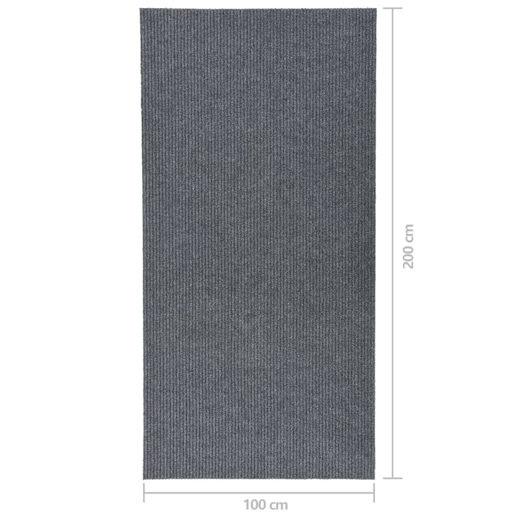 Tappeto Corsia Acchiappa Polvere 100x200 cm Grigio 327176