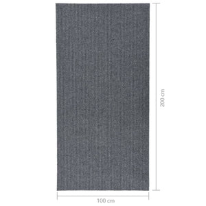 Tappeto Corsia Acchiappa Polvere 100x200 cm Grigio 327176