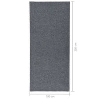 Tappeto Corsia Acchiappa Polvere 100x250 cm Grigio 327177