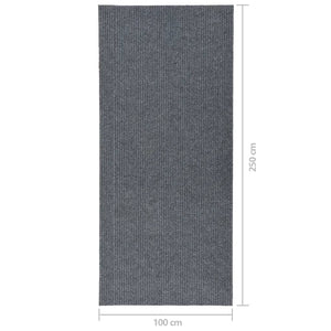 Tappeto Corsia Acchiappa Polvere 100x250 cm Grigio 327177