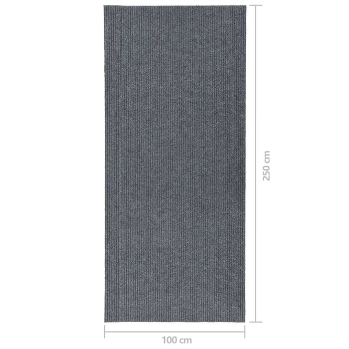 Tappeto Corsia Acchiappa Polvere 100x250 cm Grigio 327177