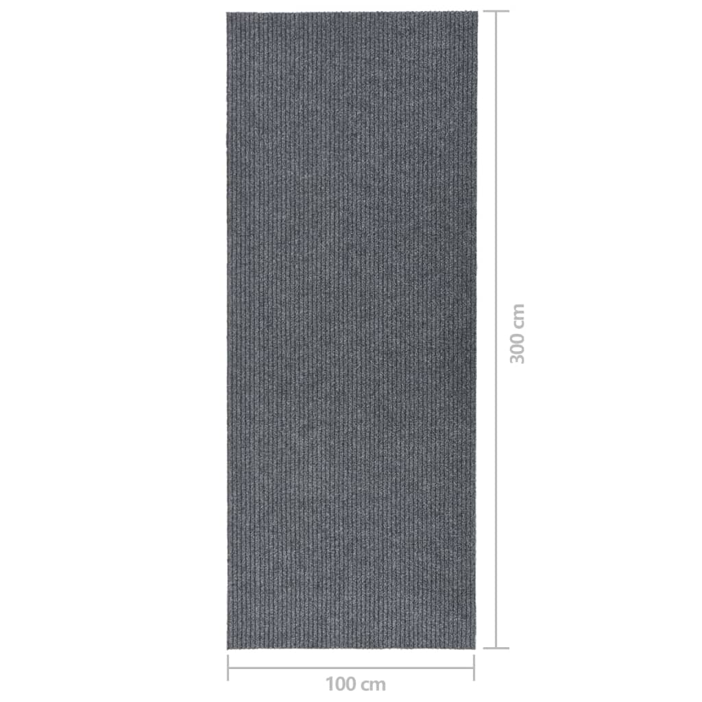 Tappeto Corsia Acchiappa Polvere 100x300 cm Grigio cod mxl 57829