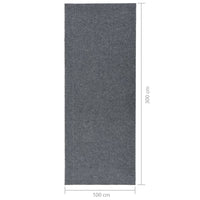 Tappeto Corsia Acchiappa Polvere 100x300 cm Grigio 327178
