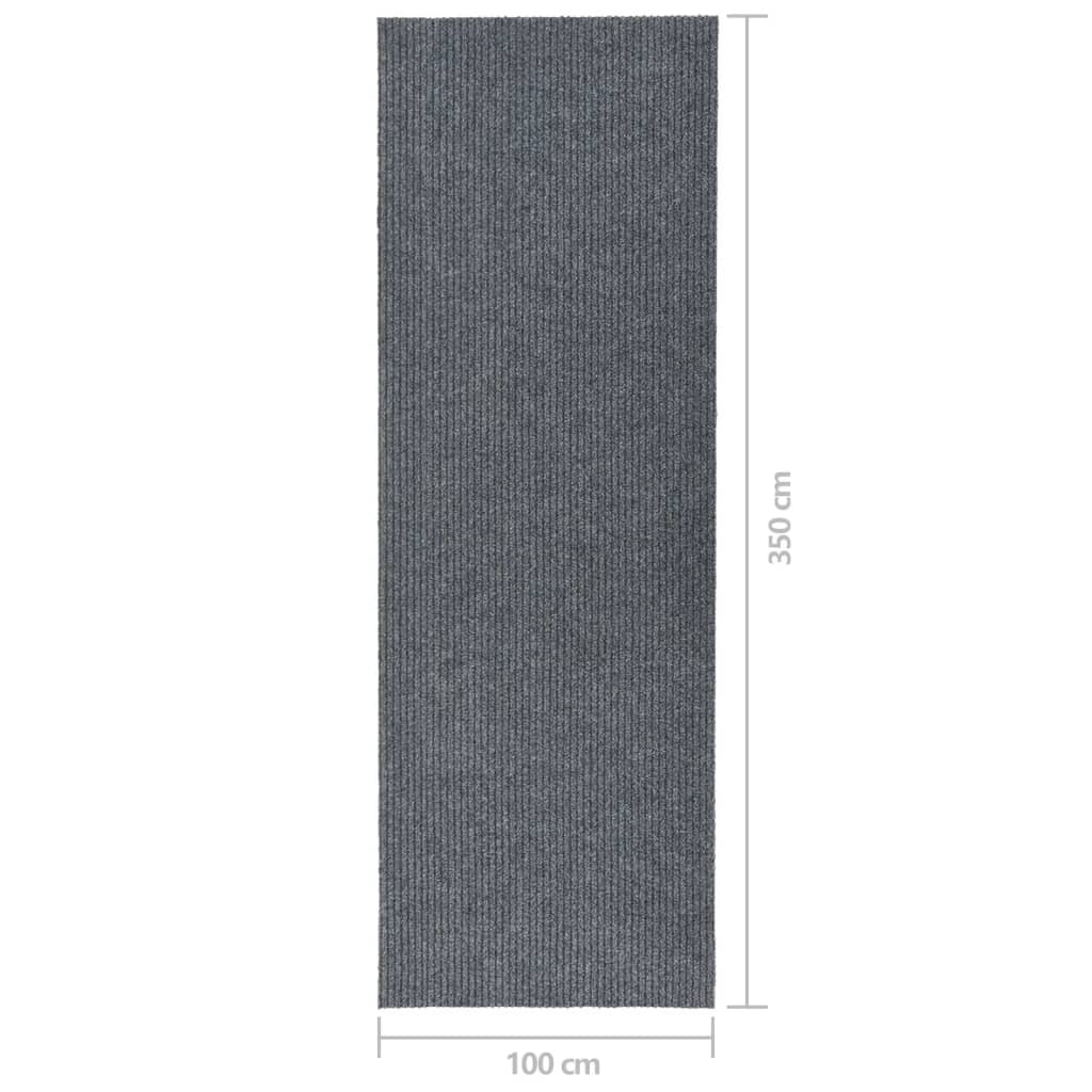 Tappeto Corsia Acchiappa Polvere 100x350 cm Grigio 327179